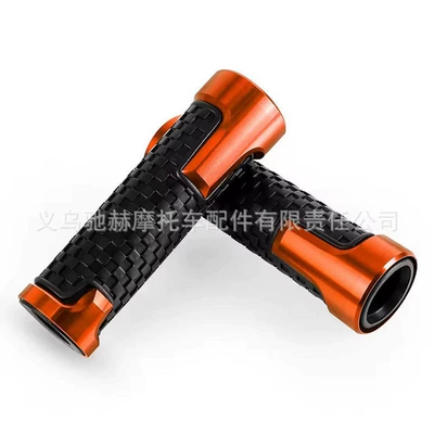 Grips Modified with Cnc Aluminum | Motorcycle Handle Cover - cj-022-orange