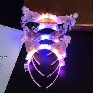 女孩发光库洛米头箍儿童卡通蝴蝶结发饰可爱甜美发箍表演装扮头饰