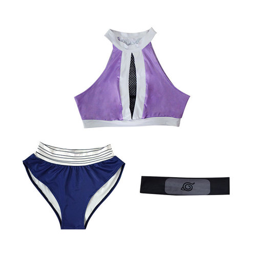 Naruto Cosplay Himawari Himura Swimsuit Costume Beach Bikini Erotic Anime Costume