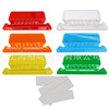 彩色塑料标签索引片彩色透明检索挂夹挂劳夹酒店房号分类归纳|ms