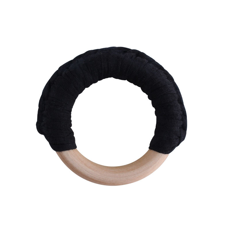 Bebé de madera mano ejercicio agarre juguete nuevo hecho a mano algodón cuerda tejida niños molar juguete mordedor