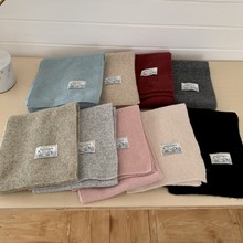 韩版高品质含羊毛羊绒围巾女秋冬季纯色百搭保暖学生防寒加厚围脖