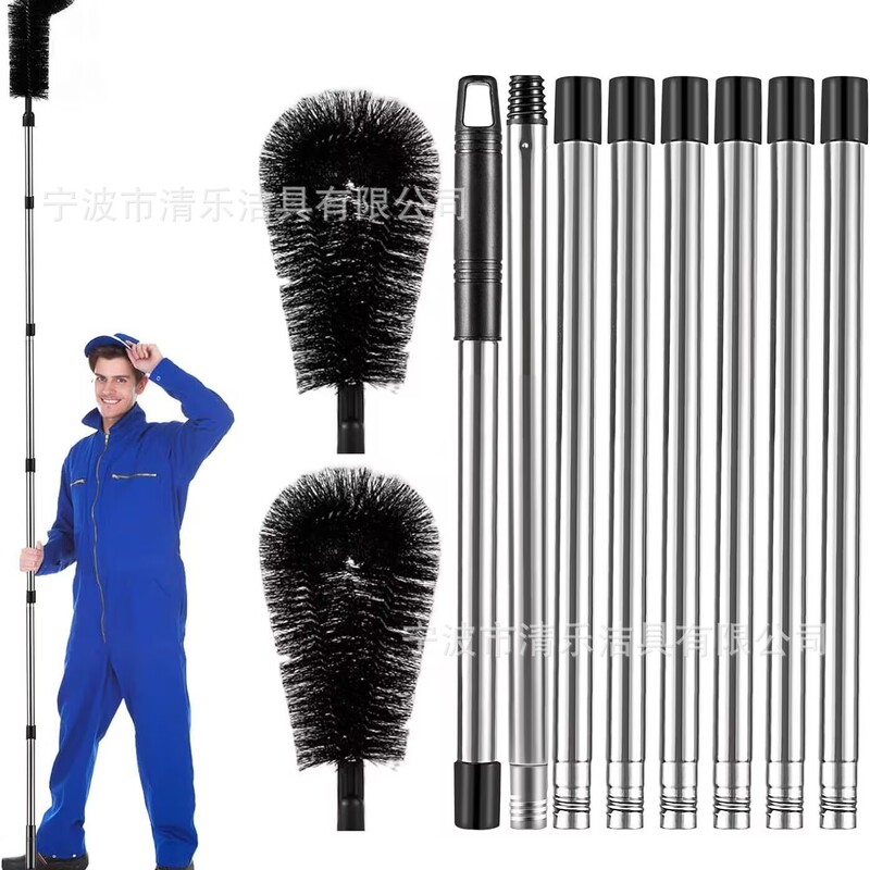 Amazon Stainless Rod Splicing Rod Eaves Pipe Gutter Cleaning Brush Roof Drainage Channel Filter Brush Sewer Brush