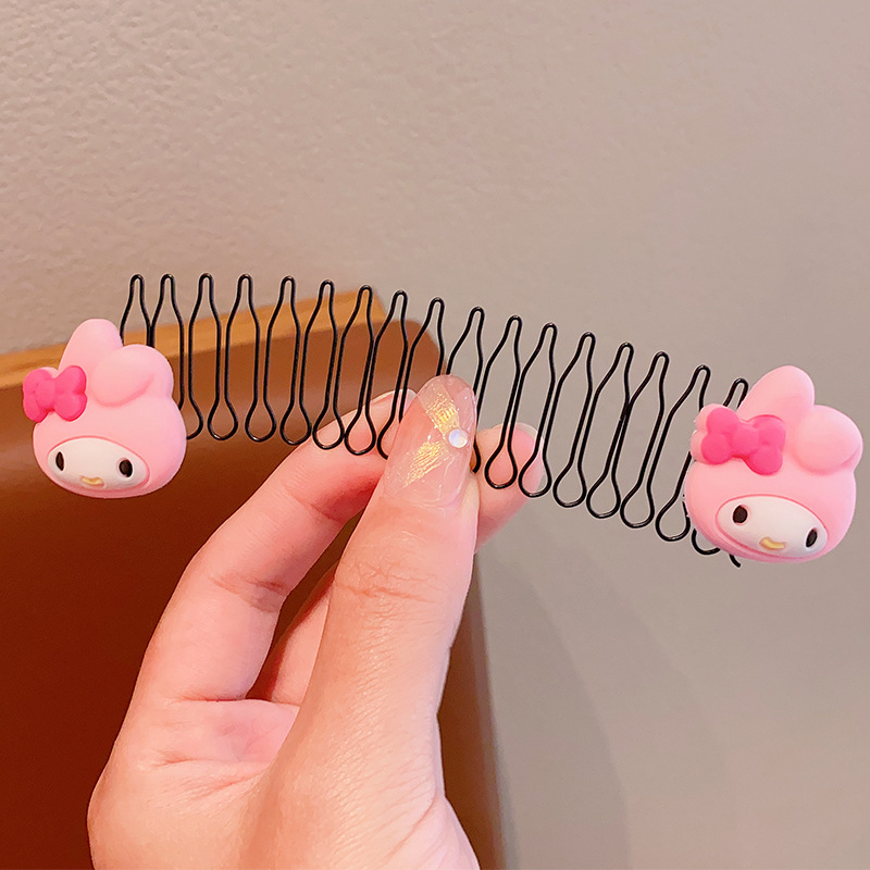 Artefacto de cabello roto horquilla para niños femeninos Cabeza trasera peine invertido invisible bebé acabado flequillos peine de cabello roto tocado de niña