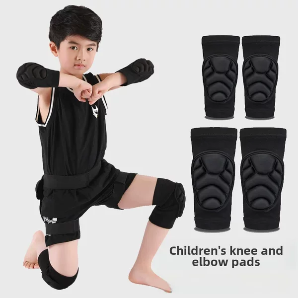 Children's knee pads elbow pads anti-drop thin sports roller skating helmet riding self-balancing bike soft protective gear set factory