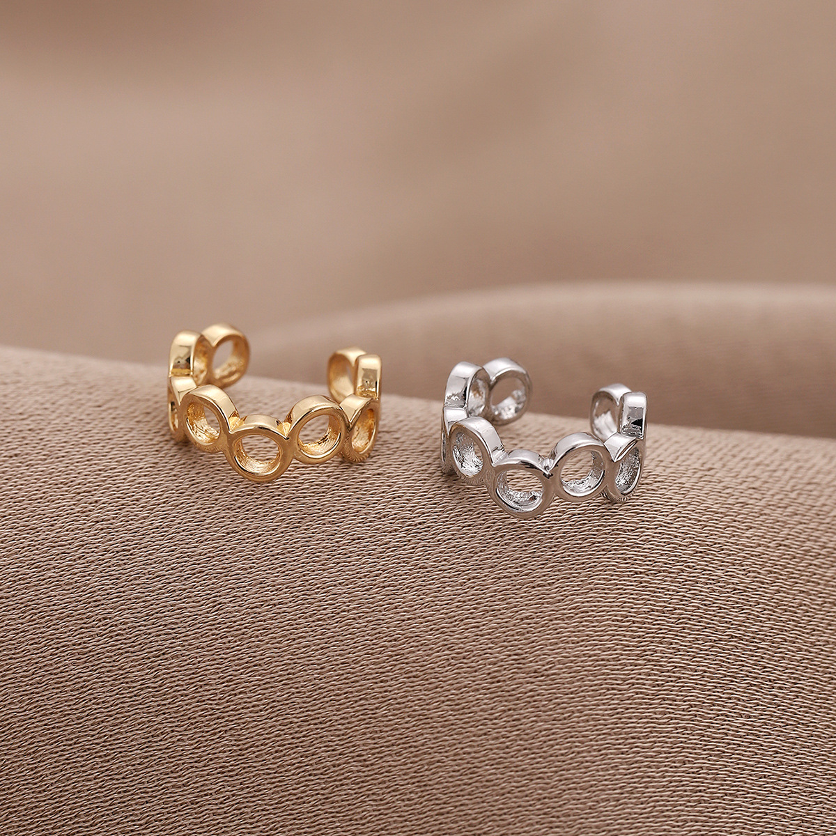 Pendientes simples personalizados de alto grado en forma de U irregular clip de oreja redonda pendientes sin oreja simples clip de hueso de oreja de moda