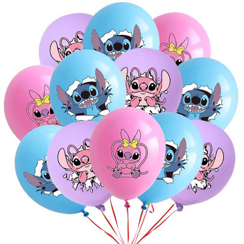 Cross-border Star Wars Anime Theme Stitch Balloon Children's Birthday Party Decoration 12-inch Latex Balloon