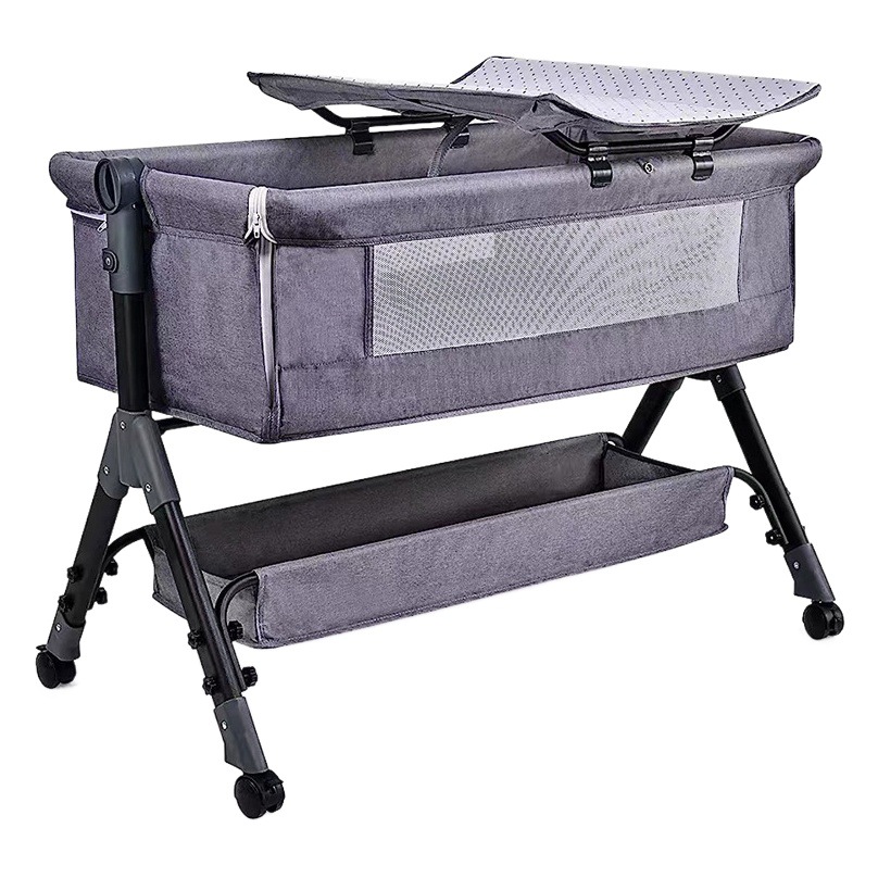 Cuna de bebé recién nacido cama costura Cama grande Baby Shaker BB cama de los niños cuna cama multifuncional móvil plegable