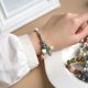 Wen Chuang Xiao Hong Shu Grow Grass Jingdezhen Ceramic Bracelet Girl's New Chinese Style Popular Art All-match Ancient Style Bracelet Tide