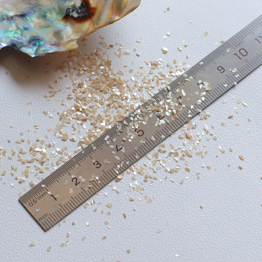 Natural Mother-Of-Pearl Shell Fragments, Thin Pieces of Abalone and White Shell for Nail Art, Nail Stickers, Handmade Jewelry DIY with Shiny Colored Shells