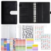 ✄-Embossed black (budget card 12 + zipper bag 8 + word stickers 2 + multi-function stickers 3 + caliper 1 + color label stickers 2￡❤▒▬