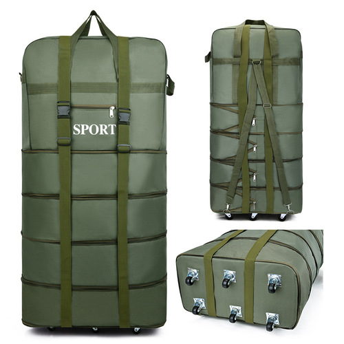 158 Airline Check Bag Folding Large Capacity Moving Luggage Wheel Bag Travel Bag Luggage Bag