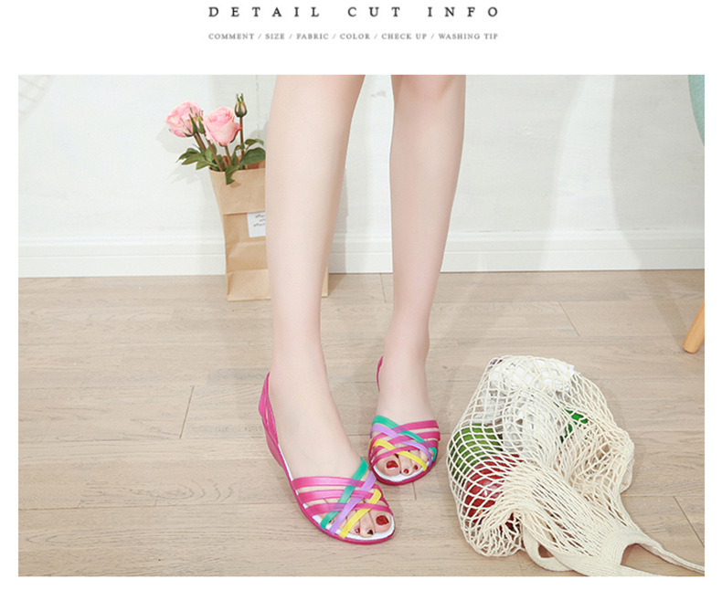 Women's Casual Color Block Open Toe Peep Toe Sandals display picture 4