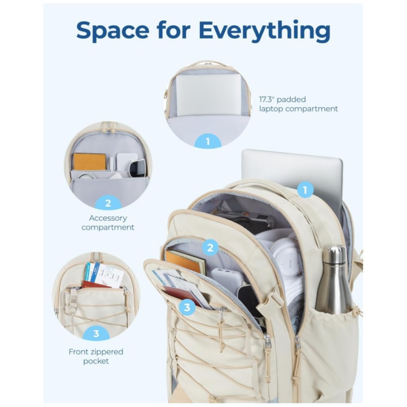 Amazon nuevo bolso portátil multifuncional 17 pulgadas bolso de viaje portátil impermeable mochila interior