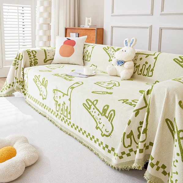 Chenille-Bezug, rutschfest, katzensicher, einteiliger Sofabezug, universell, vollständige Abdeckung_voghion.com