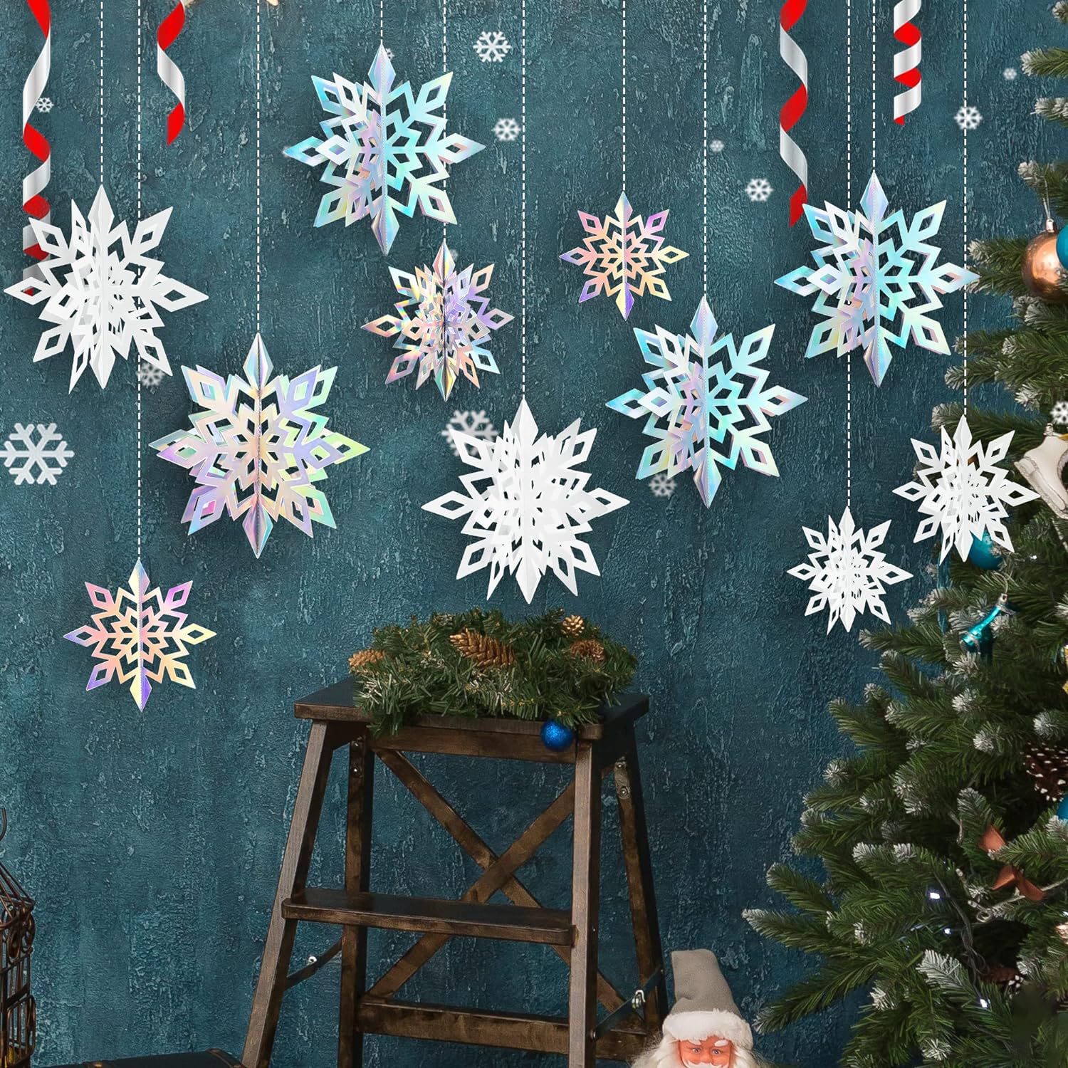 Christmas Snowflake Hanging Flag 5