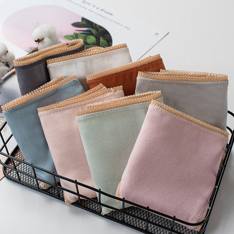 純棉抗菌中腰柔軟日系少女三角褲抗菌底裆女士純棉內褲女廠家批發