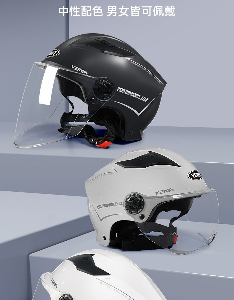 Mustang 3C Certified Helmet for Men, Electric Vehicle, Women's All-Season Lightweight Safety Helmet, Motorcycle Summer Sun Protection Half Helmet
