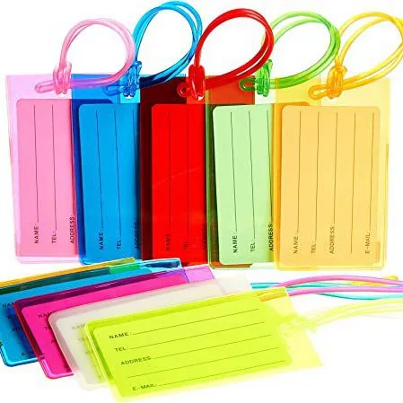 Hot-Selling Plastic Id Card Holder, Pvc Soft Silicone Plastic Luggage Tag Card Holder, Insertable Card Type