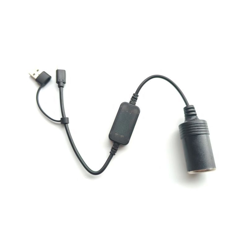 Usbatype-C Port to Car Cigarette Lighter Female Port 5V Boost 12V1A1.5A Car Fan Recorder 18W