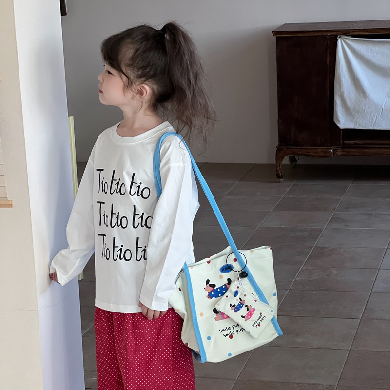 Bolsa de lona de dibujos animados japoneses 2025 nuevo bolso de gran capacidad para estudiantes de escuela primaria bolso de hombro para hombres y mujeres