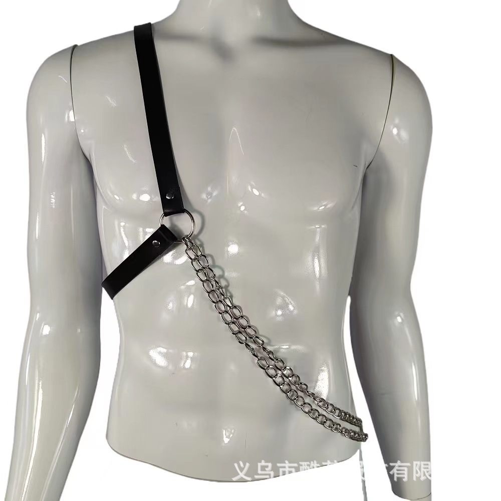 Europa y Estados Unidos transfronterizos cuero amplio amor bondage correa de ropa remaches hombres negocios hegemónico ocio JJ anillo tendencia universal