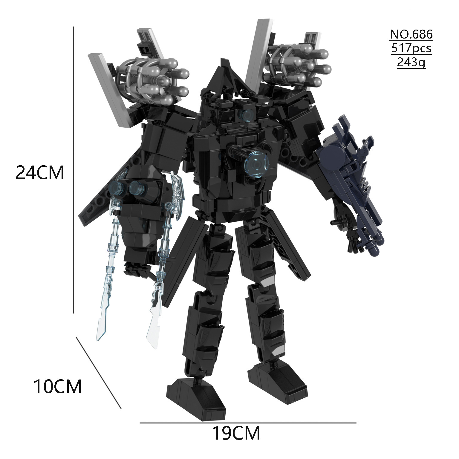 [Nuevo] Skibidi WC man building blocks Dark Audio man War Hammer Titan Monitor man building blocks