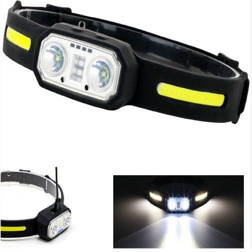 Luz delantera de luz brillante láser blanca súper brillante de 30W recargable USB para llevar una aventura de pesca nocturna al aire libre Luz delantera súper brillante