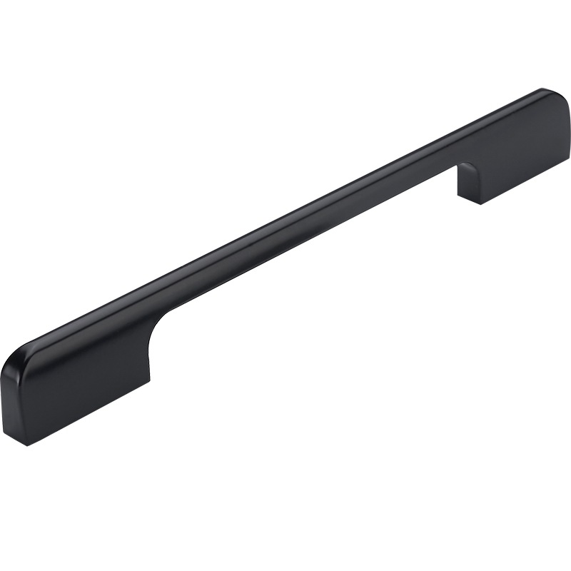 Manija de puerta de gabinete alargado moderna manija de puerta de aleación de aluminio minimalista manija de puerta de gabinete de zapato negro americano