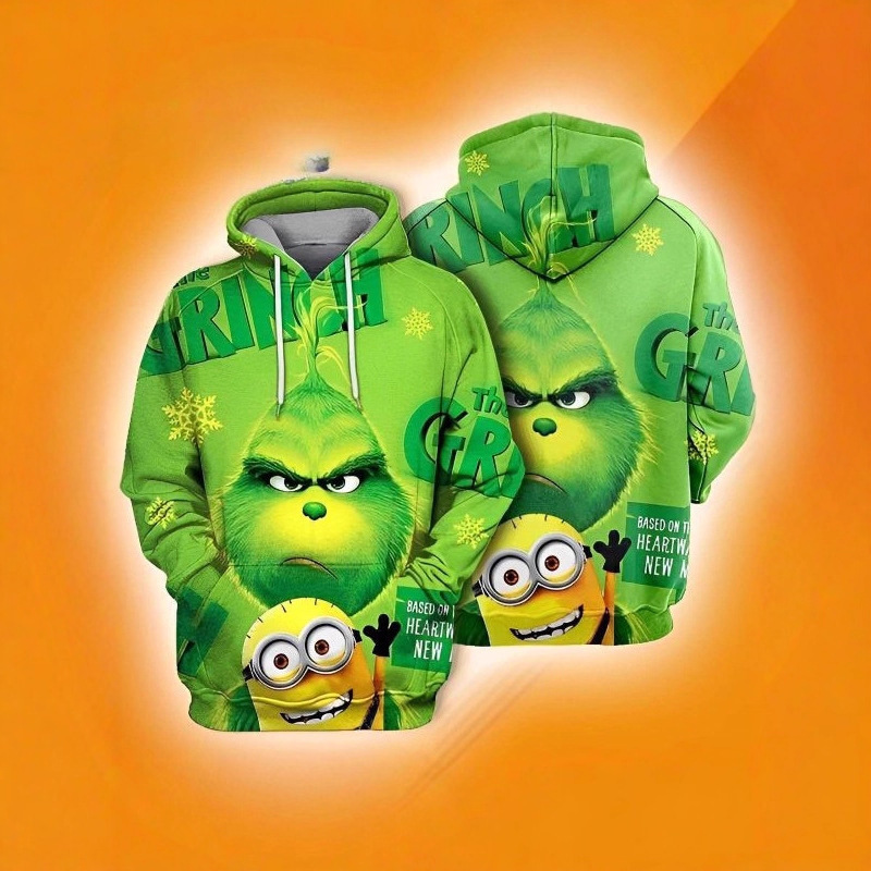 2025 New Cross-Border Hot Selling Halloween Grinch 3D Printed Sweatshirt Men's and Women's Trendy Fashion Jacket 2025 New Cross-Border Hot Selling Halloween Grinch 3D Printed Sweatshirt Men's and Women's Trendy Fashion Jacket