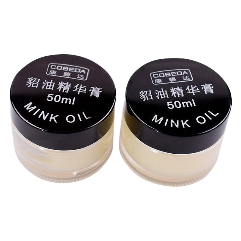 En stock al por mayor kangbida cuero genuino Esencia de aceite de visón crema Limpieza de cuero cuidado nutritivo pulido mantenimiento aceite pulimento de zapatos