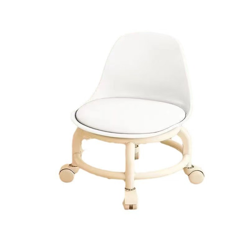 Taburete pequeño, polea, taburete bajo con rueda universal, taburete para niños pequeños, hogar, patinaje sobre ruedas perezoso, silla pequeña cosida, banco de celebridades de Internet