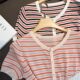 Gentle and Generous Small Chanel Style Cardigan Summer New Color Striped Short-sleeved Ice Silk Knitted Sweater Thin Top for Women
