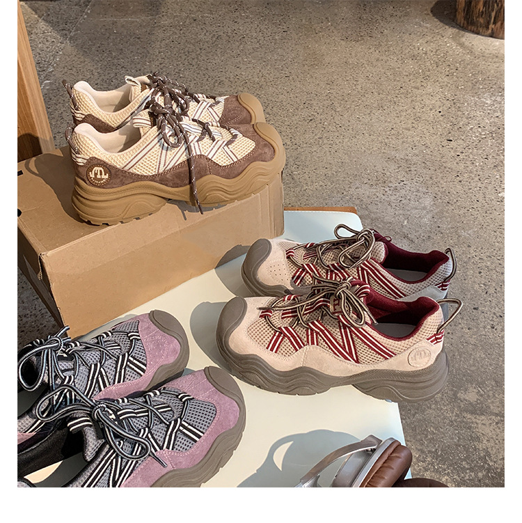 Ugly, Versatile and Comfortable Mesh Hiking Outdoor Dad Sneakers Casual Shoes for Women Autumn