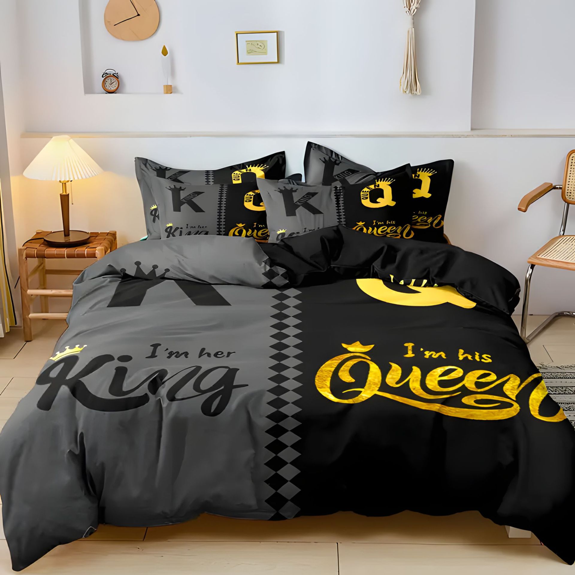 TEMU / JIT transfronterizo suave y cómodo estilo atmósfera diseño de corona de impresión digital 3D colcha de colcha set