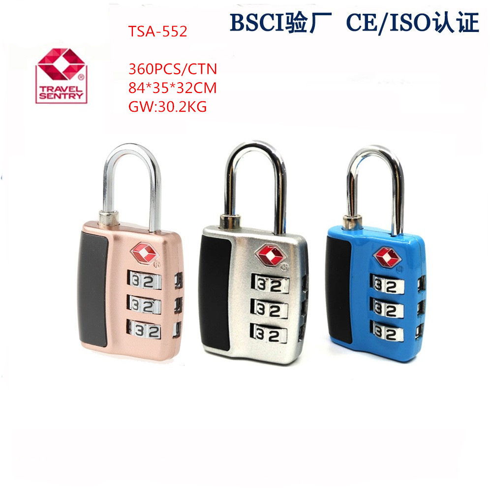 Outside Customs Lock TSA Bag Password Hanging Zinc Alloy 3 -digit mechanical password lock available color 2