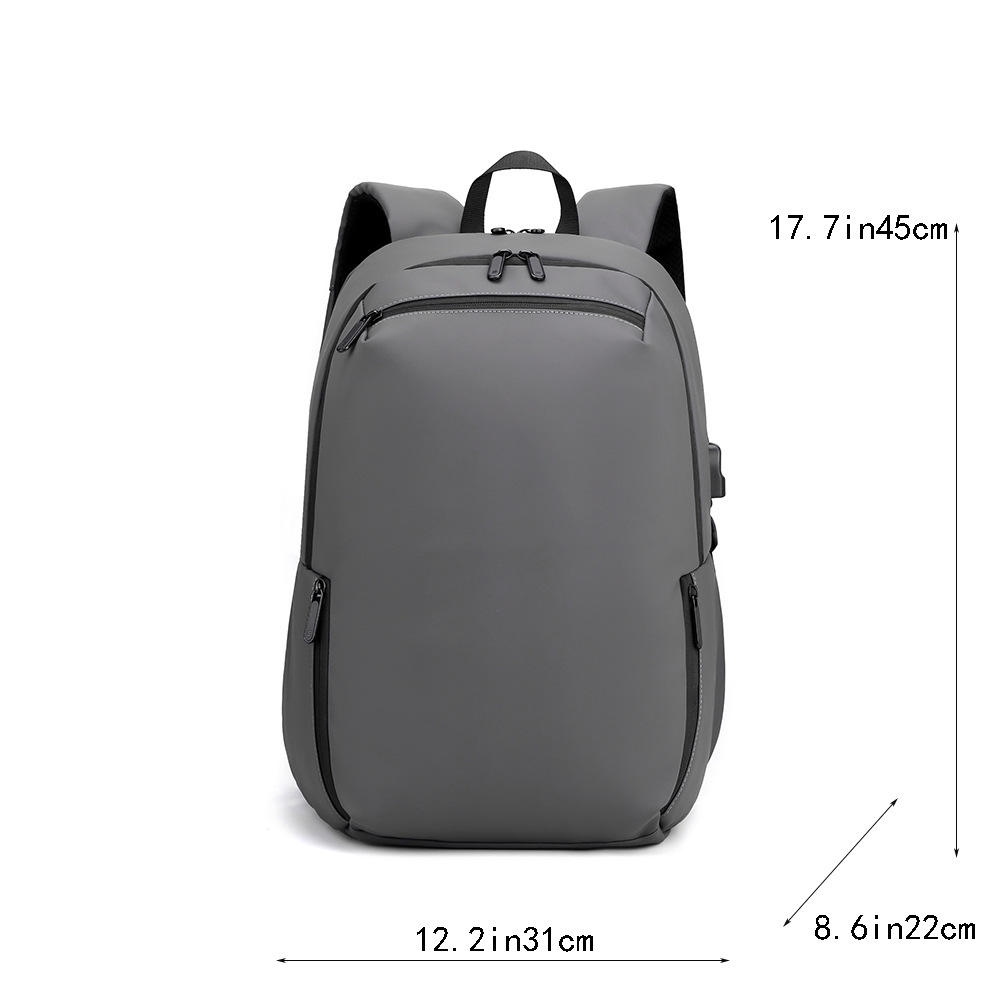 Nuevo bolso de computadora de hombro transfronterizo, película de cuero, bolso de negocios resistente al agua, mochila para estudiantes universitarios, mochila de viaje y ocio para hombres