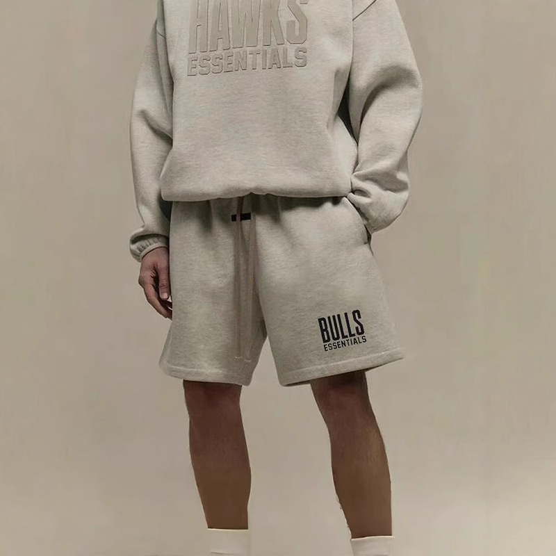 New Essentials American Niche High Street Fashion Brand 15-Team Fleece-Lined Shorts for Men Summer