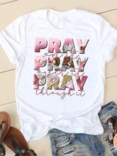 Letter Style Cute 90s Sweet Short Sleeve Fashion Women Print