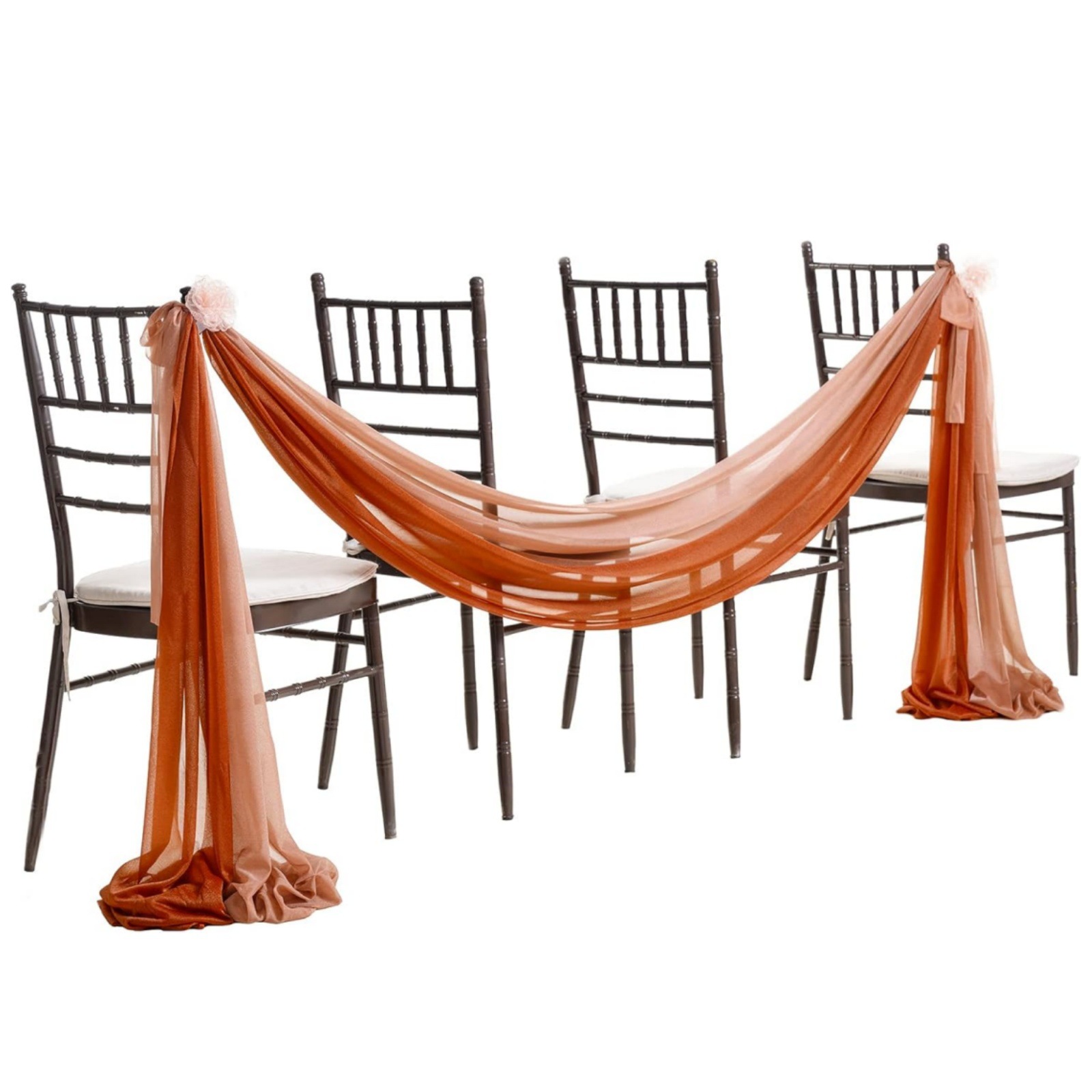 Back de la silla Flor Decoración de la silla Manga de la belleza Decoración de la boda del hotel Decoración de la silla Cubierta de la silla Boda Balikari