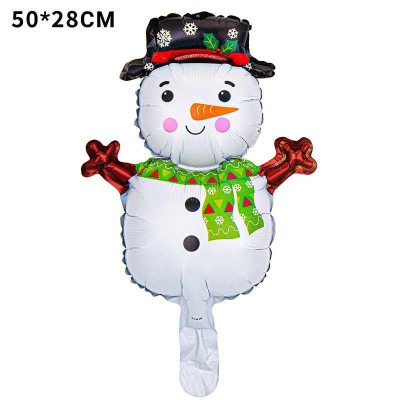 Mini dibujos animados Navidad globo de forma especial decoración de fiesta de Navidad dibujos animados Navidad película de aluminio globo suministros de empuje