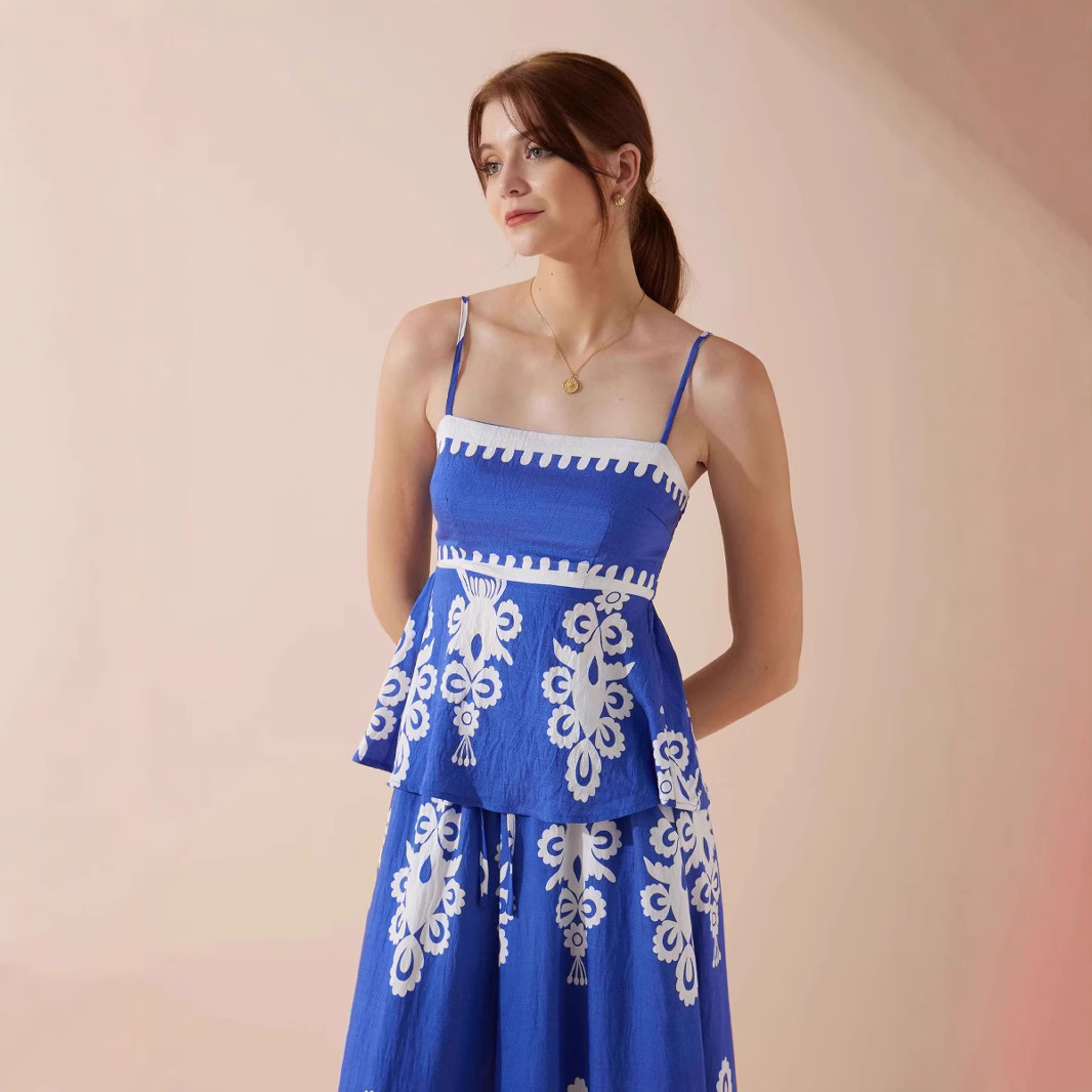 Temperament Slim Fit Backless Slip Dress Set