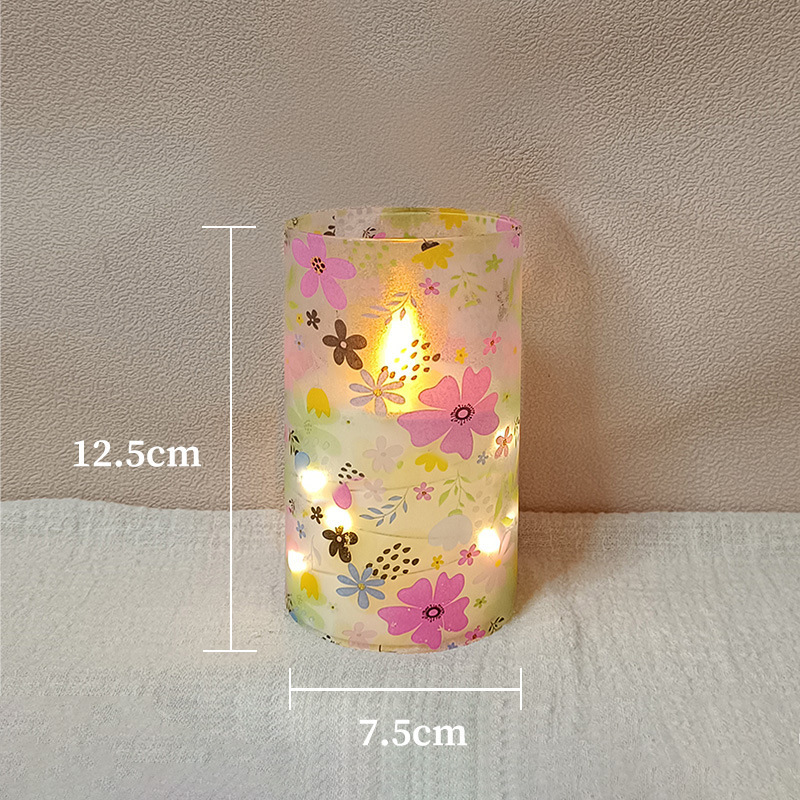 クロスボーダー LED 電子キャンドルクリスマス装飾キャンドルライト小道具シミュレーション炎かわいい花リモコンキャンドルライト|undefined