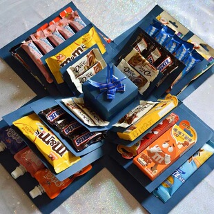 Wholesale birthday gift box five-layer doll gift box snack explosion gift box for boys and girls children friends gift women