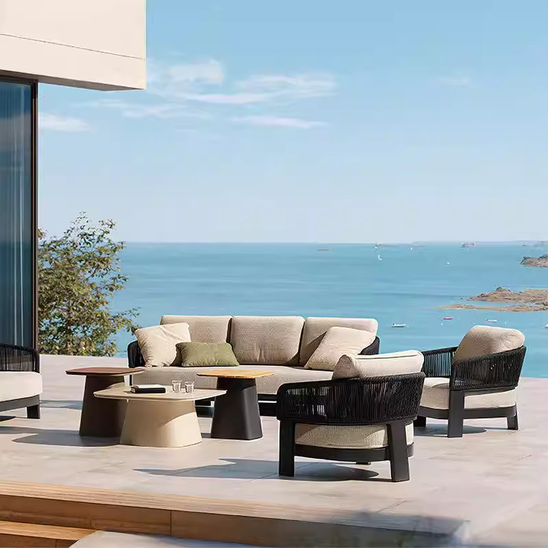 Sofá al aire libre patio villa jardín al aire libre ocio impermeable hotel de alojamiento terraza combinación de muebles al aire libre
