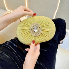 New Cross-border Noble Lady Quality Water Diamond Bag for Women Evening Gown Party Handbag Diamond-studded Handheld Evening Bag Qipao Bag