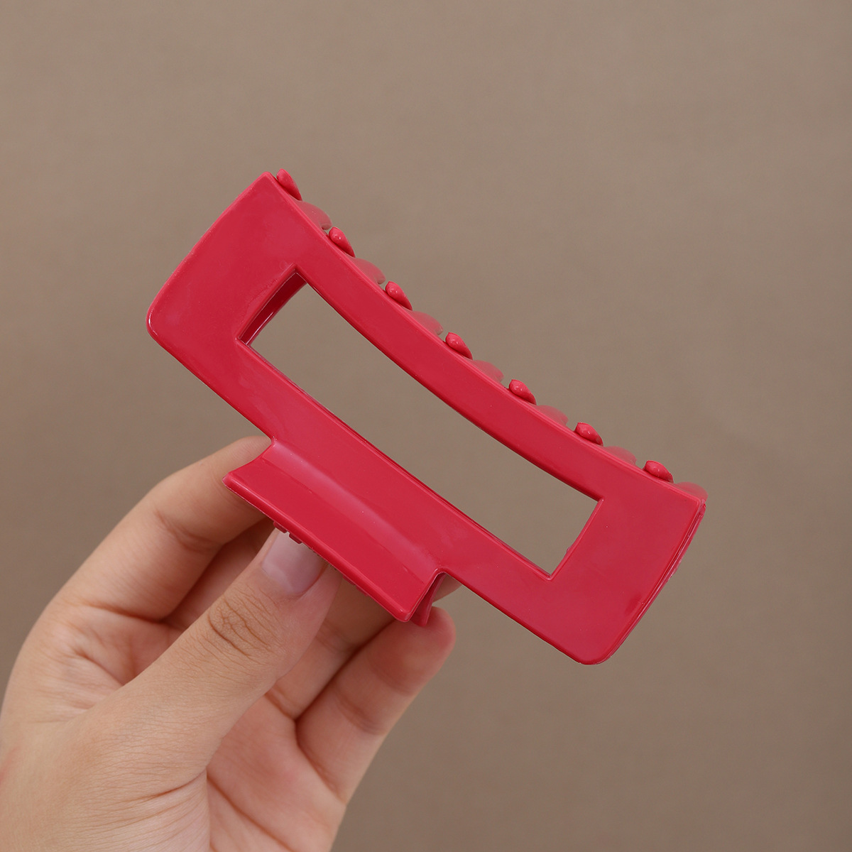Pequeño cuadrado suave silicona clip para el cabello clip para el cabello suave anti-choque protección de la cabeza de back clip para el cabello resistente a caídas clip para el cabello duradero