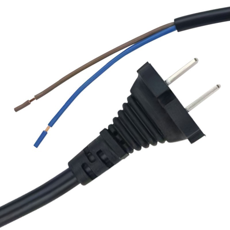 纯铜2芯国标/欧规电动工具线欧标两插电源线0.75/1/1.5平方连接线