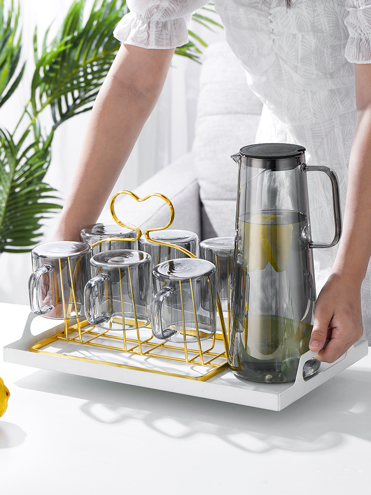 5YA1批發玻璃冷水壺耐熱高溫大容量高顏值家用客廳泡茶扎壺冰箱涼