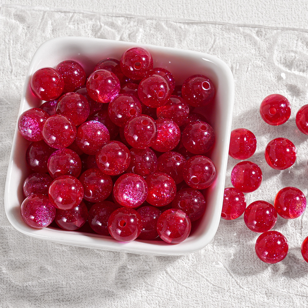 [100 piezas] cuentas de resina brillantes cuentas de ojo de gato cuentas de cielo estrellado diy material de cuentas de cadena de teléfono móvil hecho a mano